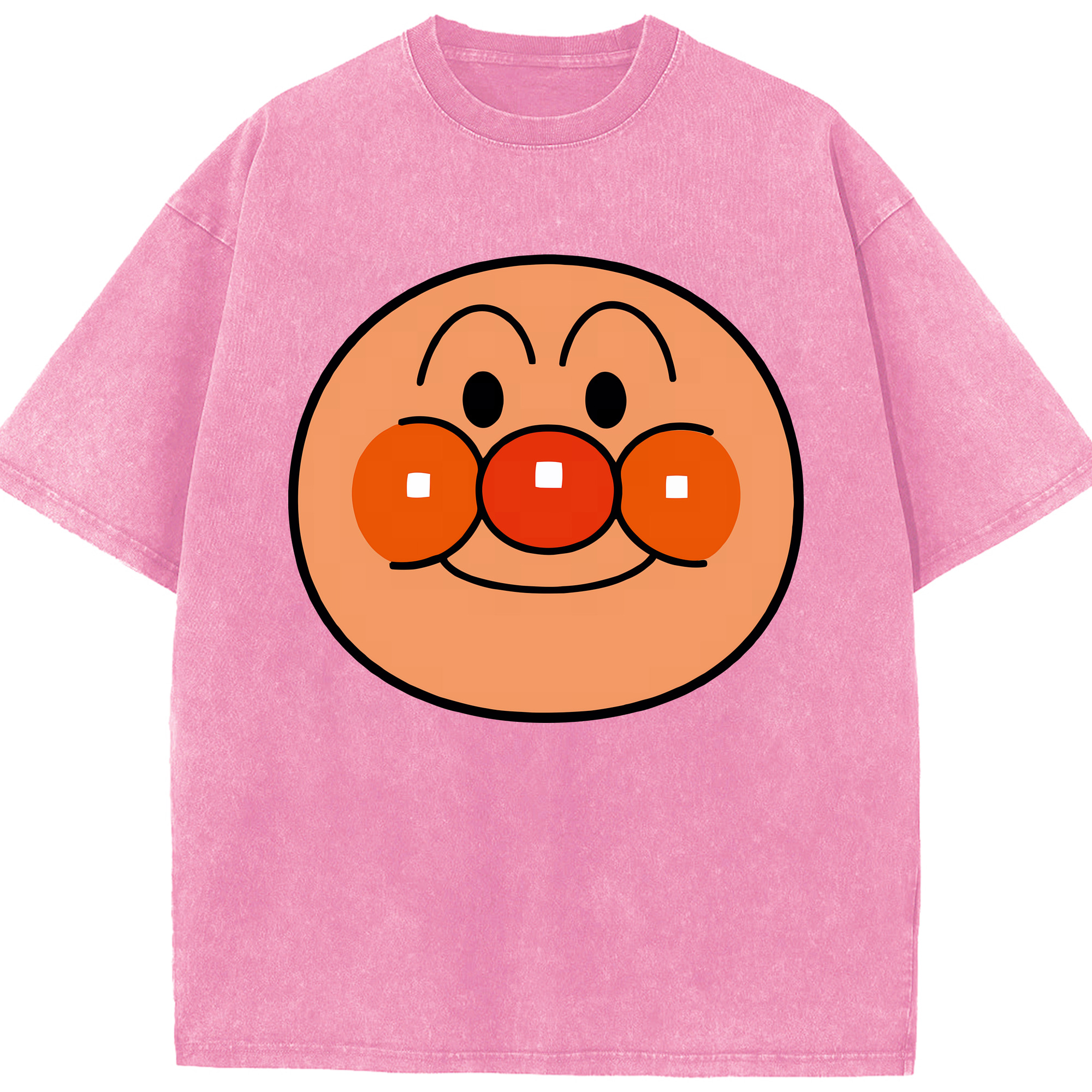 （画像用） アンパンマン Anpanman 綿100% ヴィンテージ風 半袖Tシャツ（フロントプリント）